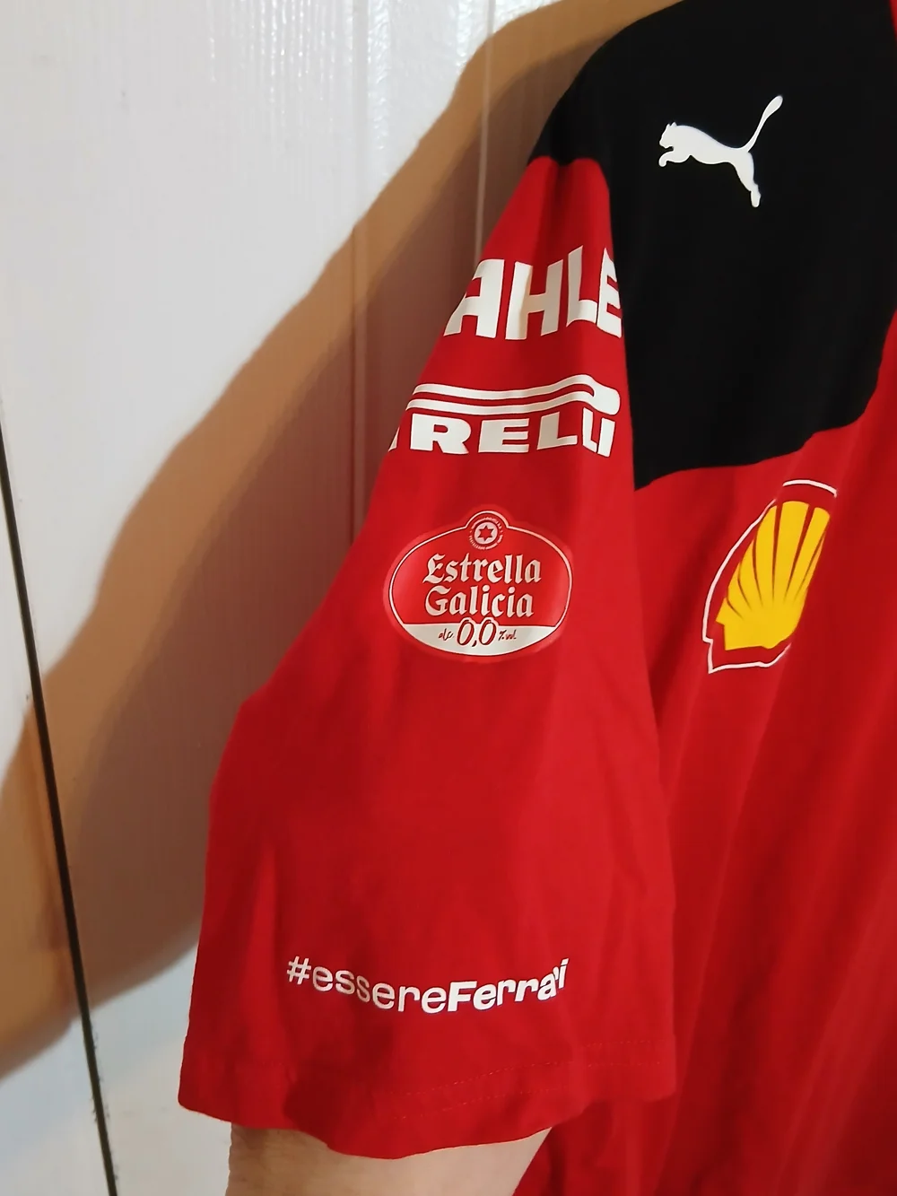 Puma Red and Black Ferrari Team Short Sleeve Shirt - Picture 7 of 10